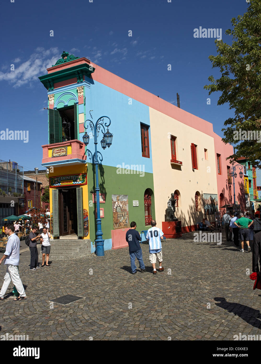 Quartiere di El Caminito in Buenos Aires. Argentina. Foto Stock