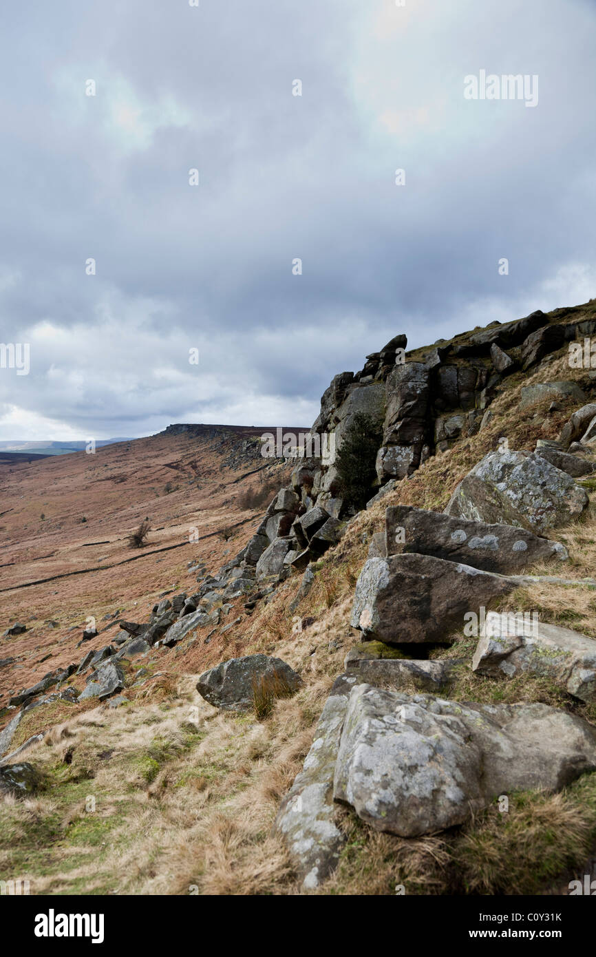 Bordo Stanage, Derbyshire, il Peak District Foto Stock