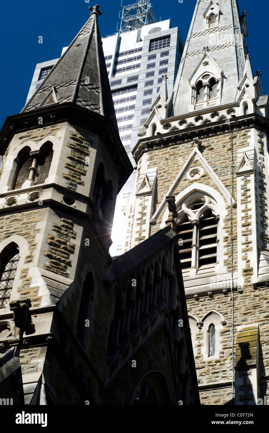 Scot chiesa collins street Melbourne Victoria Australia Foto Stock
