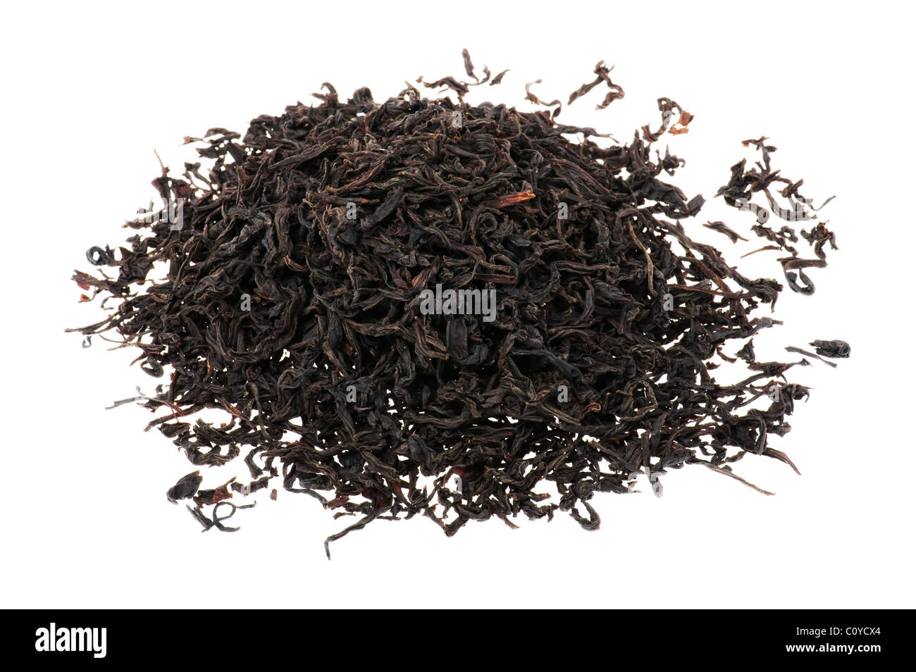 Oggetto su bianco - cibo tè nero Foto Stock