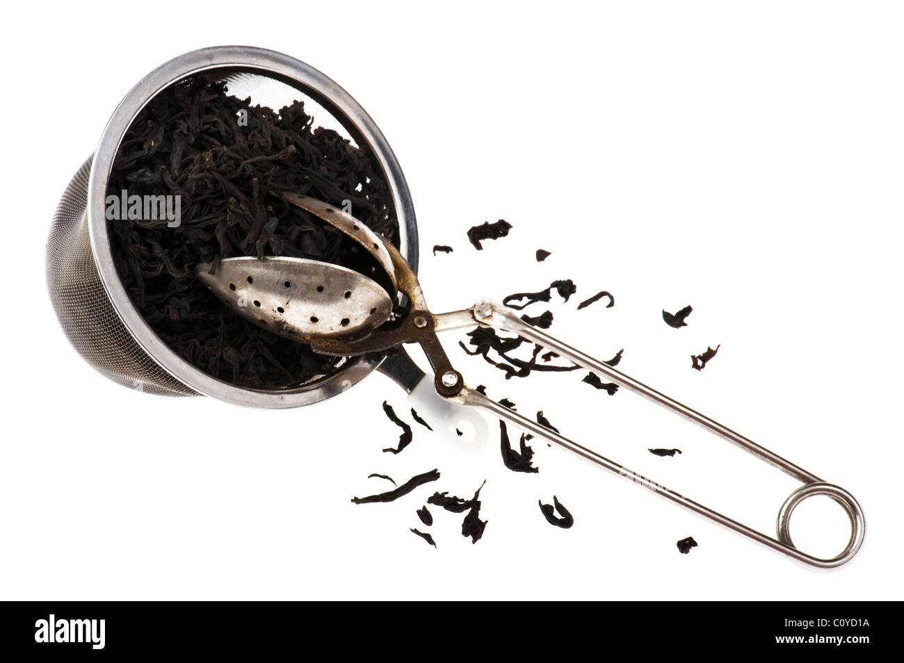 Oggetto su bianco - la produzione di birra per la chiusura del crivello inferiore fino Foto Stock