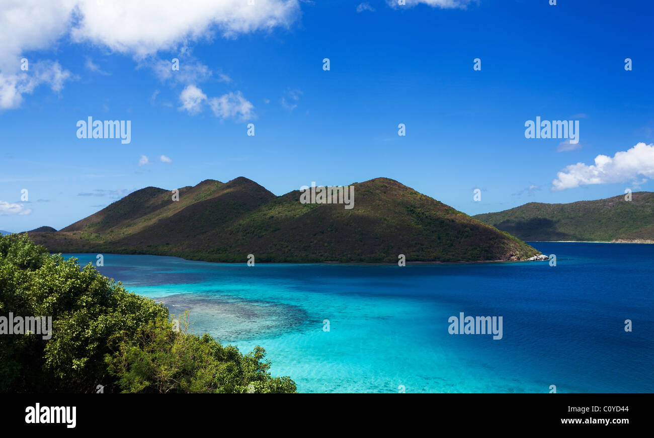 Leinster Bay sull'isola caraibica di San Giovanni nelle Isole Vergini Americane Foto Stock