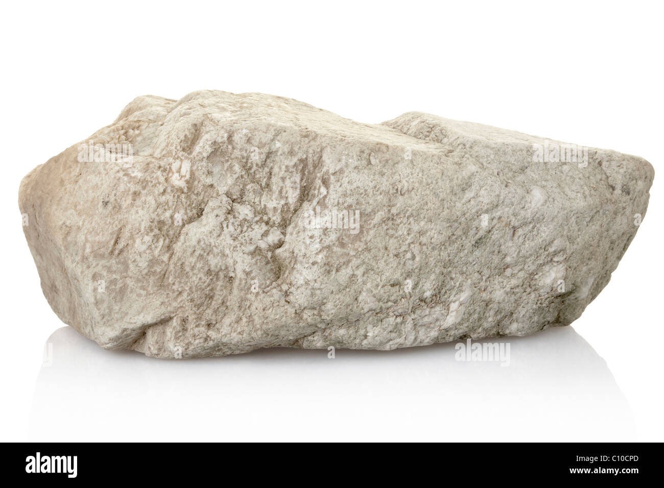 Stone isolato su bianco Foto Stock