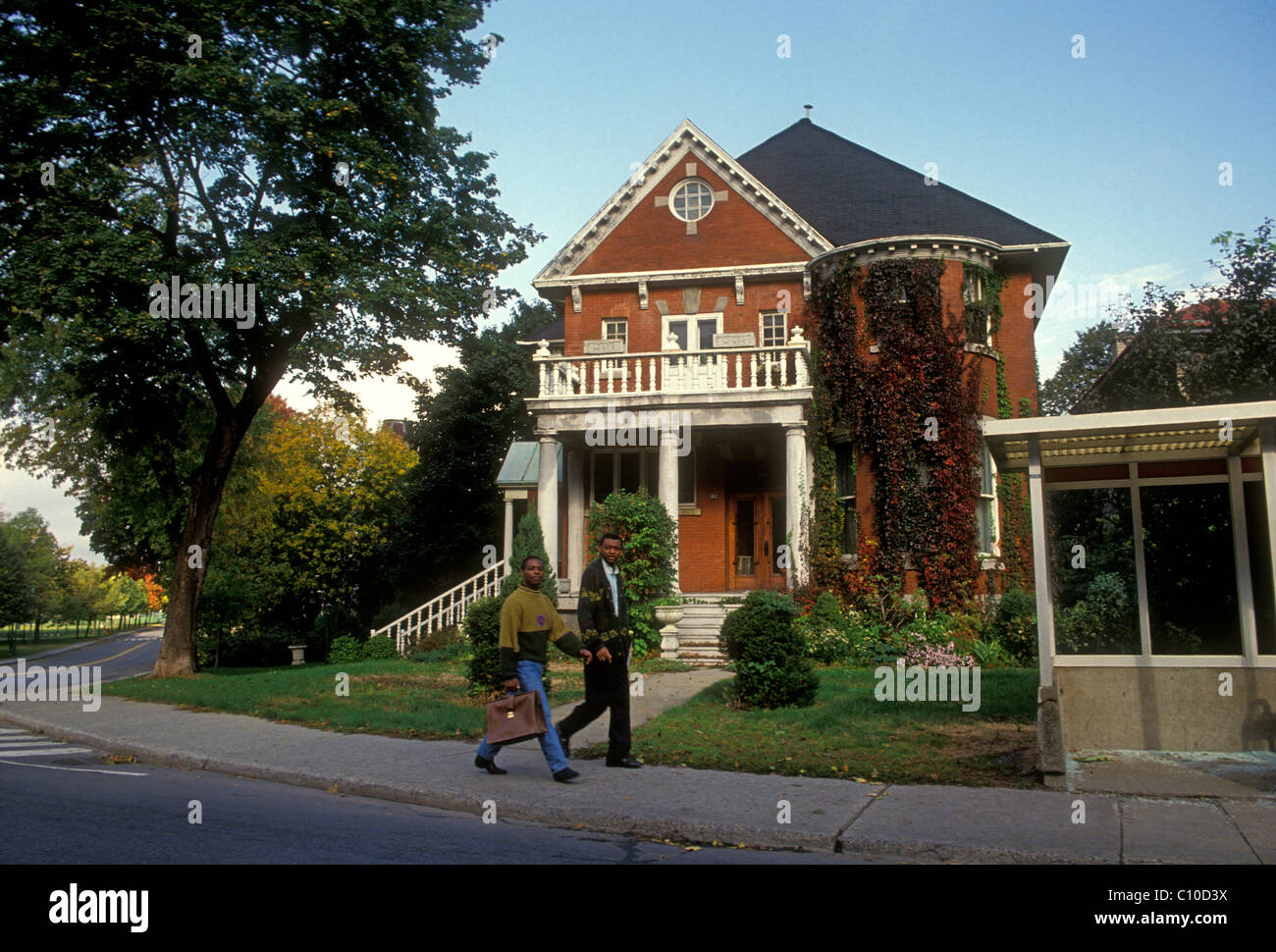 Francese-canadesi Canadesi francesi, uomini, home, house, outremont distretto, città di Montreal, Montreal, Provincia di Quebec, Canada Foto Stock