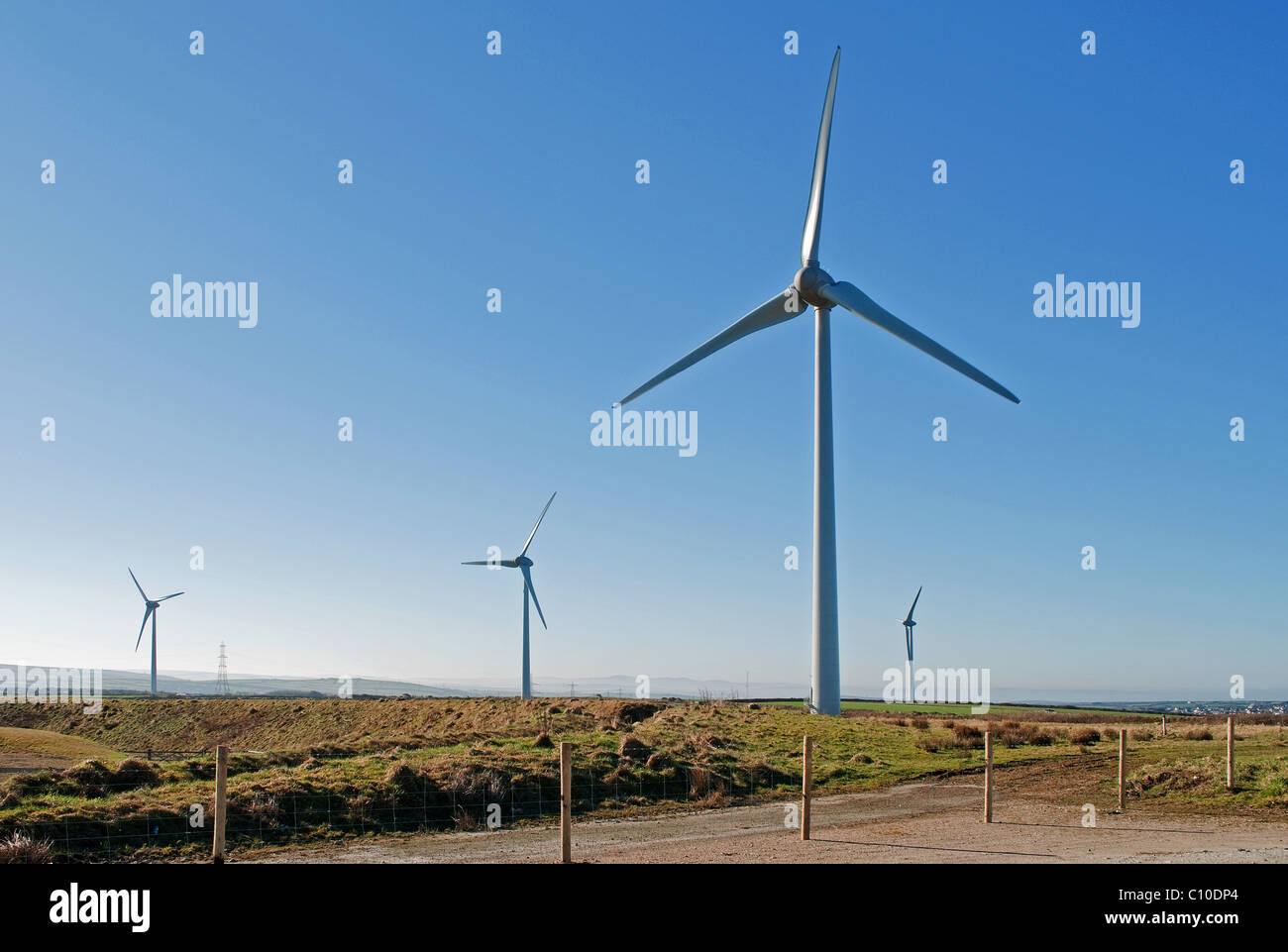 Delabole wind farm, Cornwall, Regno Unito Foto Stock