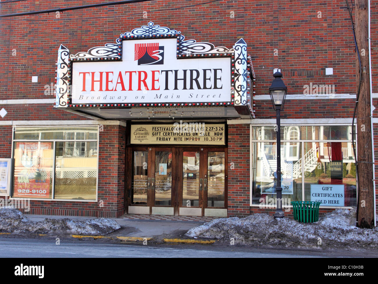 Teatro locale azienda, villaggio di Port Jefferson, Long Island, NY Foto Stock