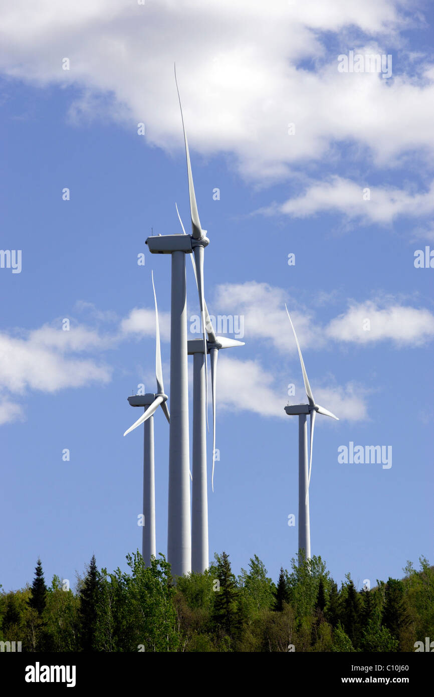 Le turbine eoliche, Mars Hill, Aroostook County, Maine, New England, STATI UNITI D'AMERICA Foto Stock