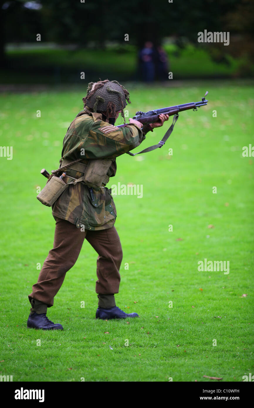 La ricostruzione WW2 militare USA la cottura M1 Garand fucile semiautomatico Foto Stock