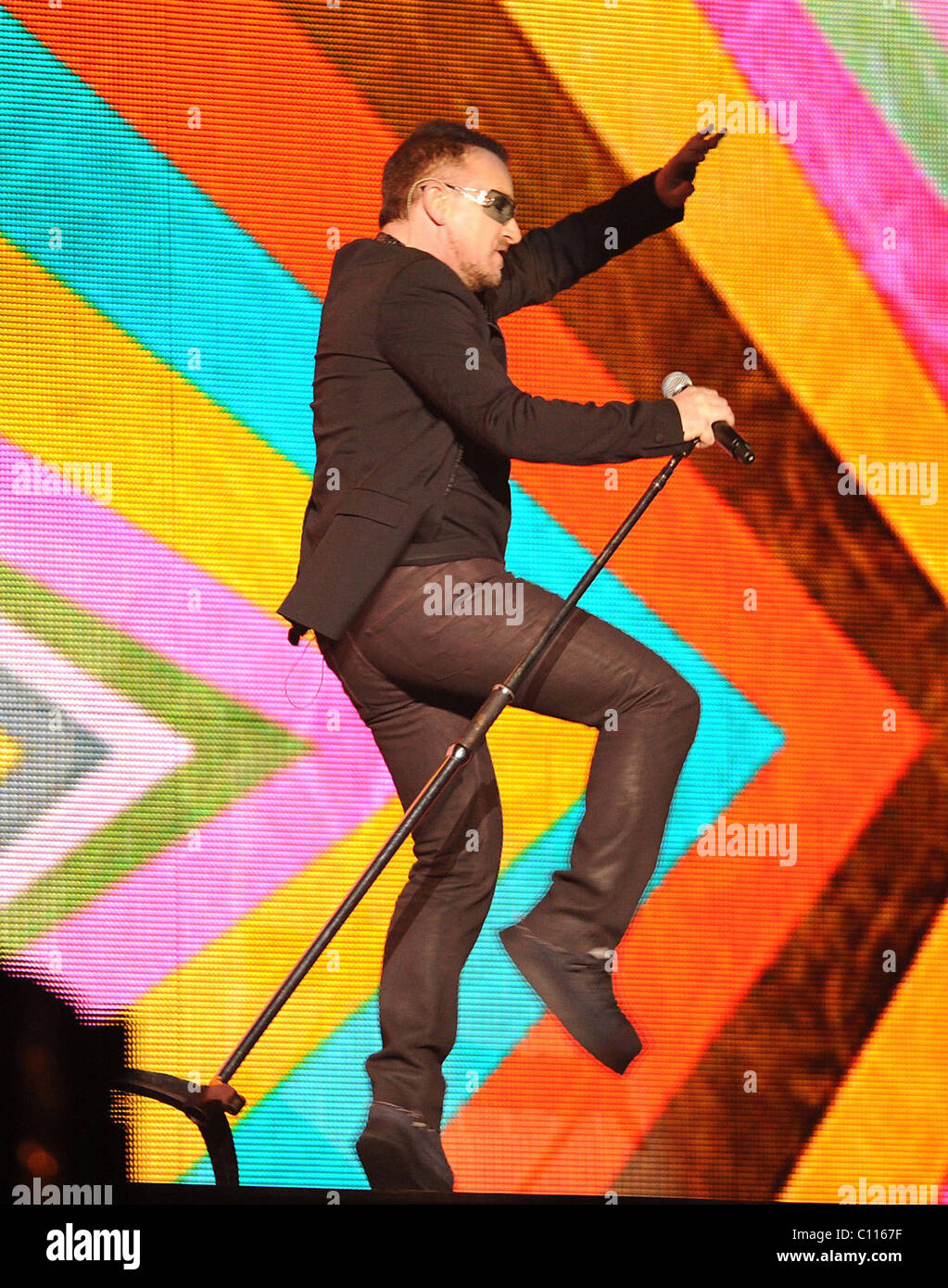 Bono degli U2i 2009 BRIT Awards - Show tenutosi a Earls CourtLondon, Inghilterra - 18.02.09 Foto Stock