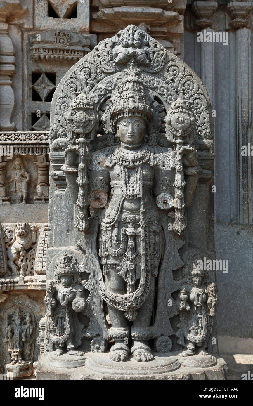 Tempio Kesava, Tempio Keshava, stile Hoysala, Somnathpur, Somanathapura, Karnataka, India del Sud, India, Asia del Sud, Asia Foto Stock