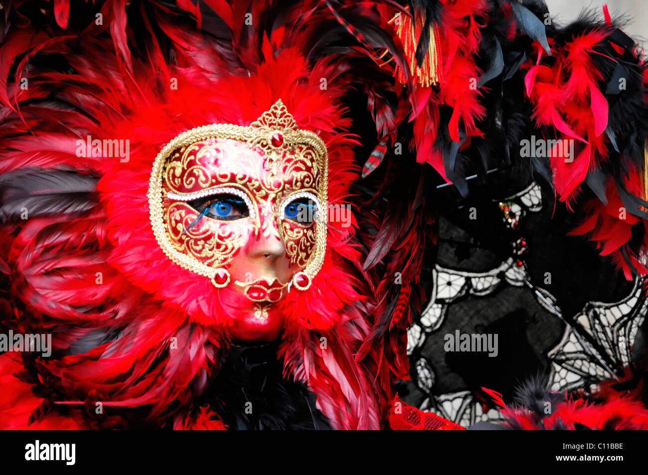 Maschera, Carnevale, il carnevale di Venezia, Veneto, Italia, Europa Foto Stock