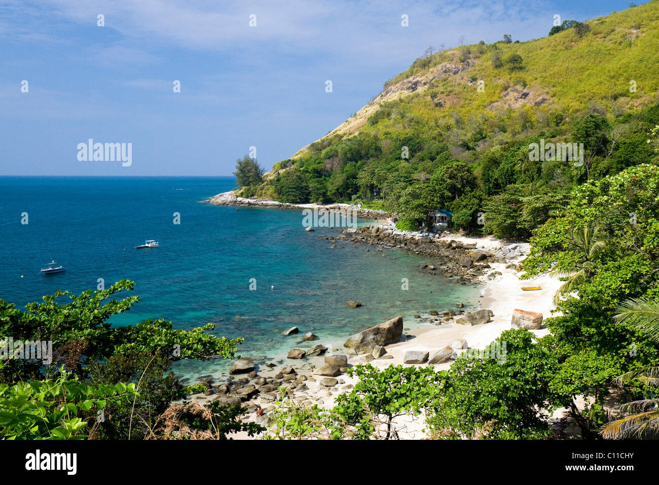 Spiaggia di Ao Sane Bay, Isola di Phuket, costa sud, sud della thailandia, tailandia, Asia sud-orientale, Asia Foto Stock