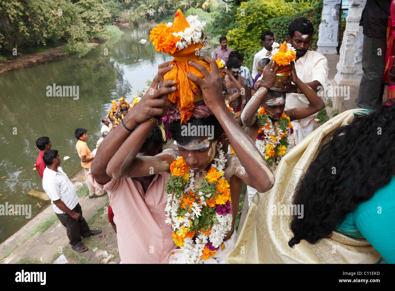 Thaipusam festival in Tenkasi, Tamil Nadu, Tamilnadu, Sud India, India, Asia Foto Stock