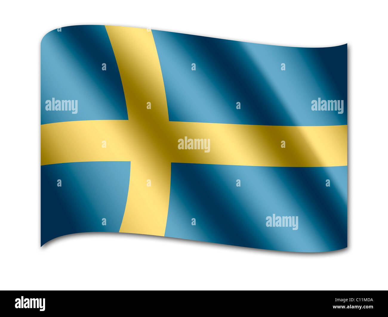 Bandiera di Schweden Foto Stock