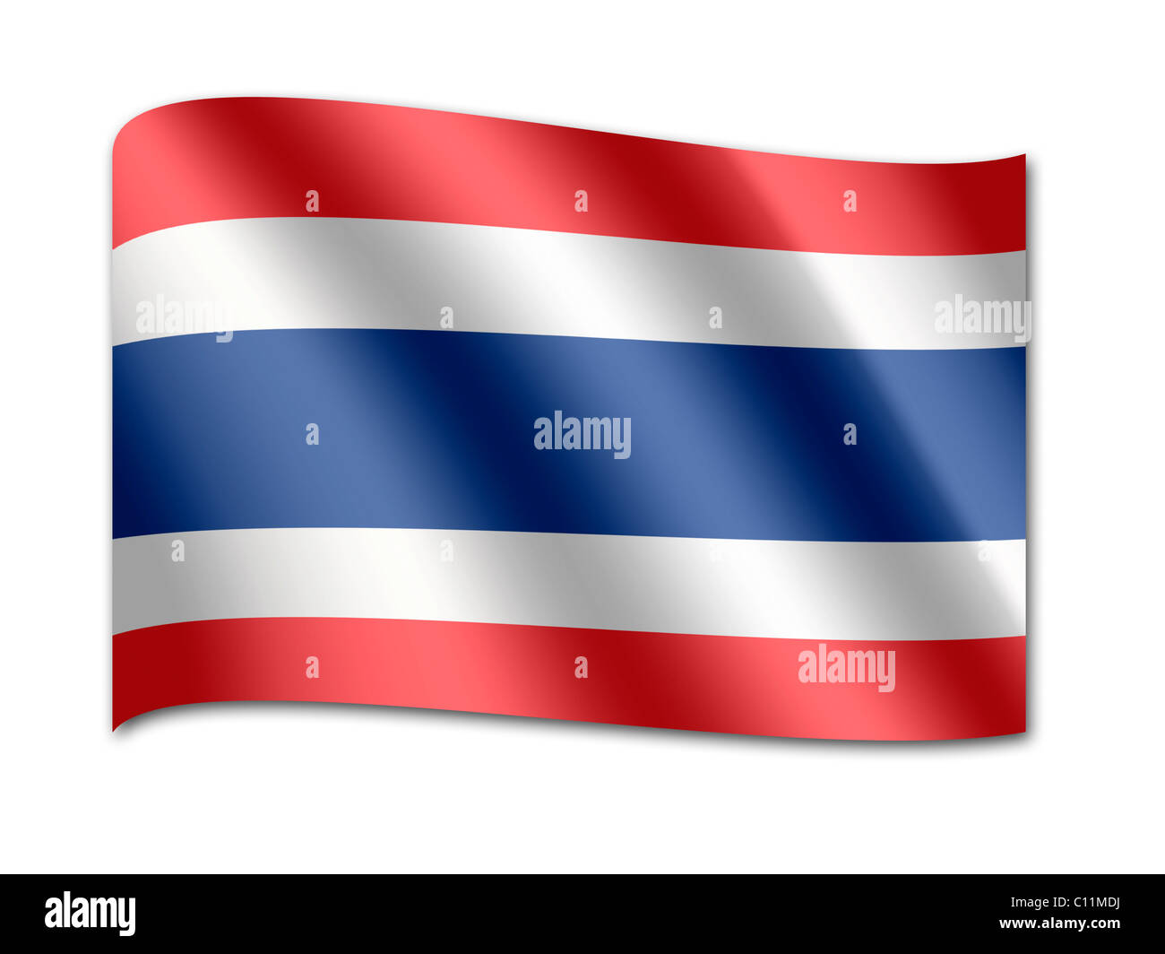 Bandiera della Thailandia Foto Stock