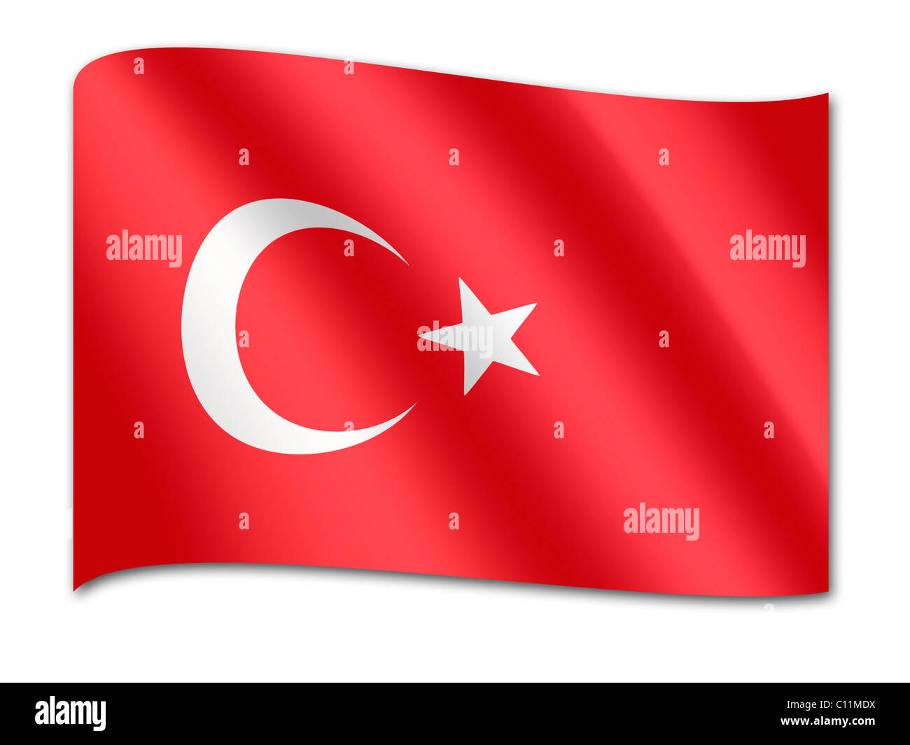 Bandiera della Turchia Foto Stock