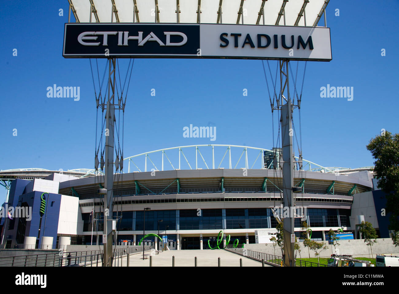 La Etihad Stadium di Melbourne, Victoria, Australia Foto Stock