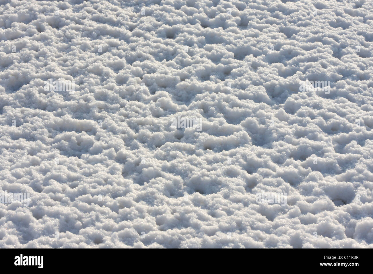 Neve superficie testurizzata sfondo Foto Stock