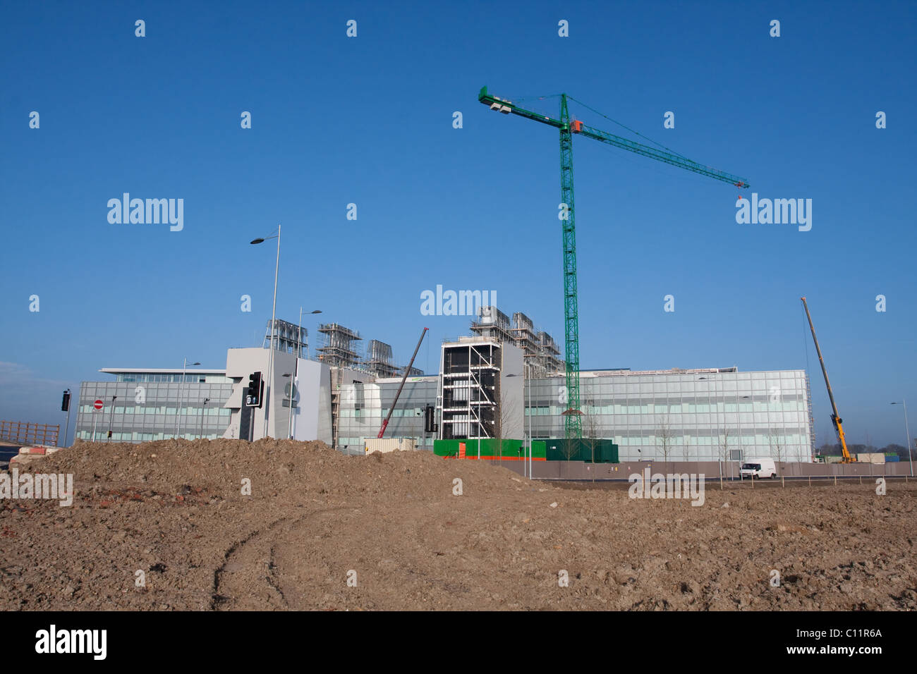 I lavori di costruzione a Cambridge campus biomedico Foto Stock