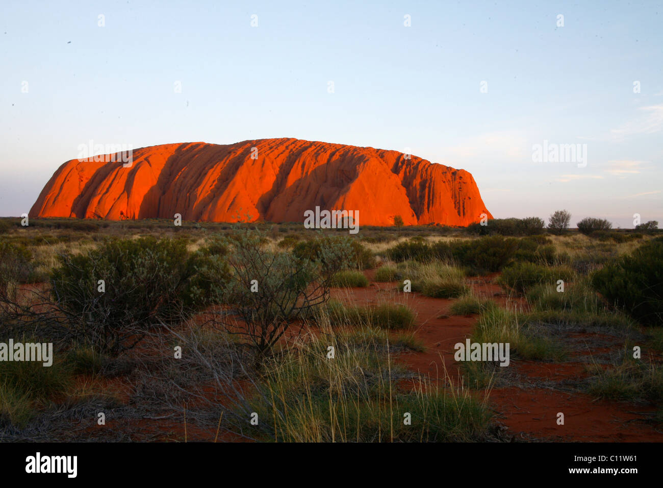 L'Ayers Rock, Uluru, Territorio del Nord, l'Australia Foto Stock