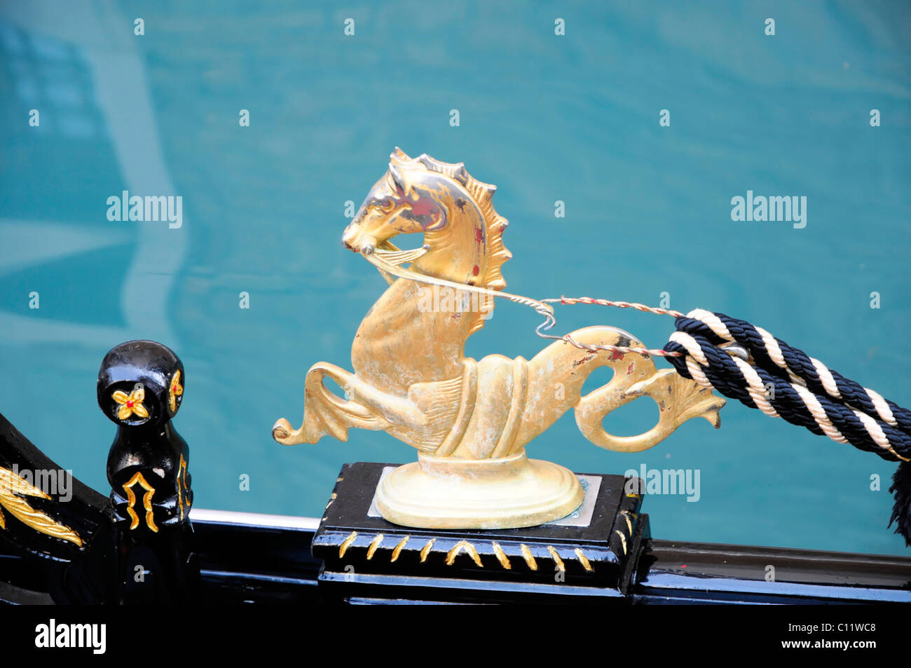 Gondola, dettaglio, Venezia, Veneto, Italia, Europa Foto Stock