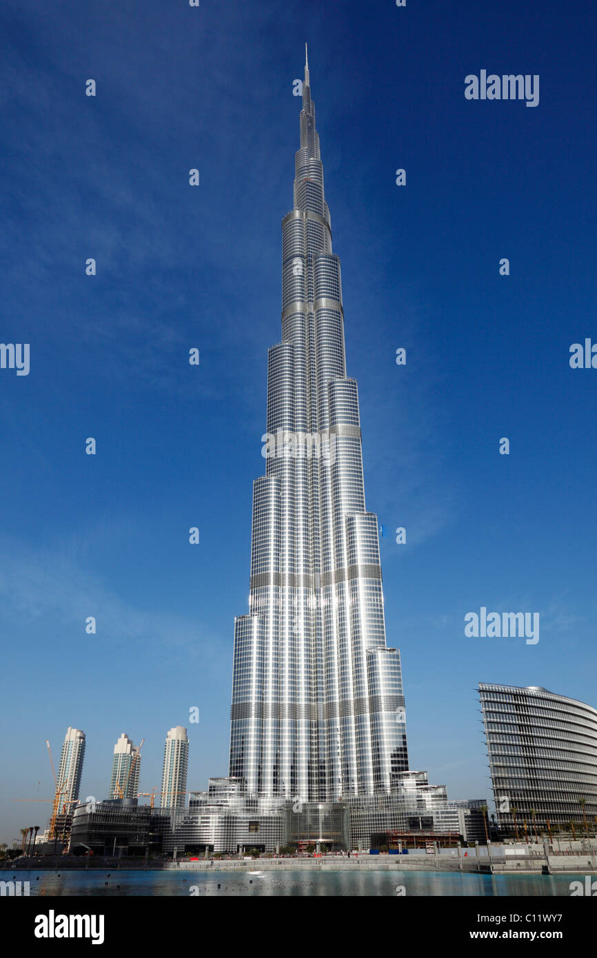 Il Burj Khalifa, Dubai, Emirati Arabi Uniti, Asia Foto Stock