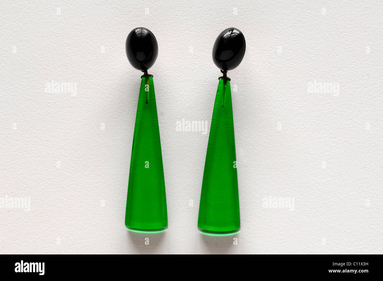 Bachelite Art Deco Orecchini da circa 1920 - 1930, Sylvia Buechele gioielli e accessori, Norimberga, Media Franconia Foto Stock