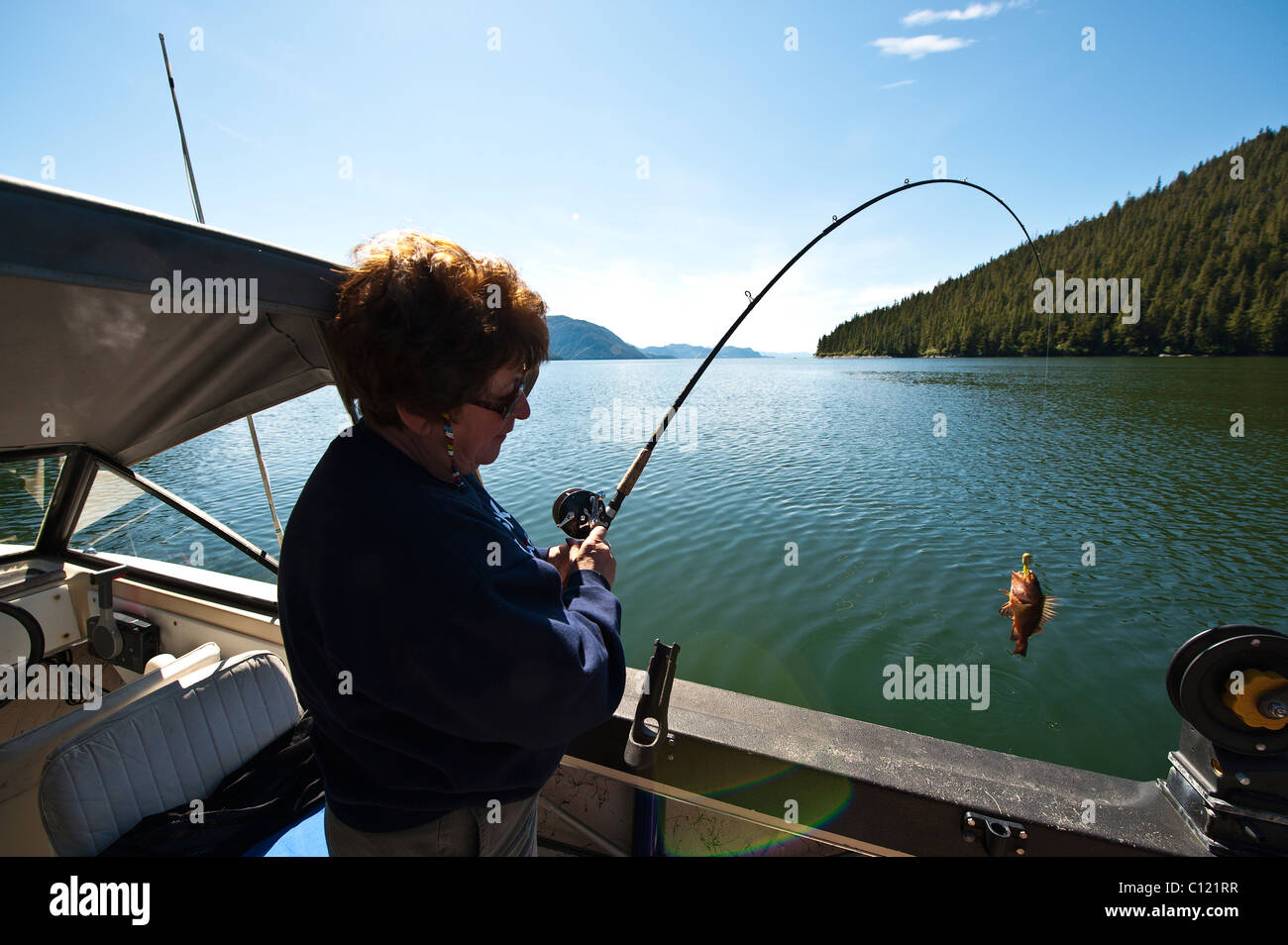 L'Alaska. La pesca nella baia di sì, Cleveland regione Penisola di Alaska sudorientale. (MR) Foto Stock