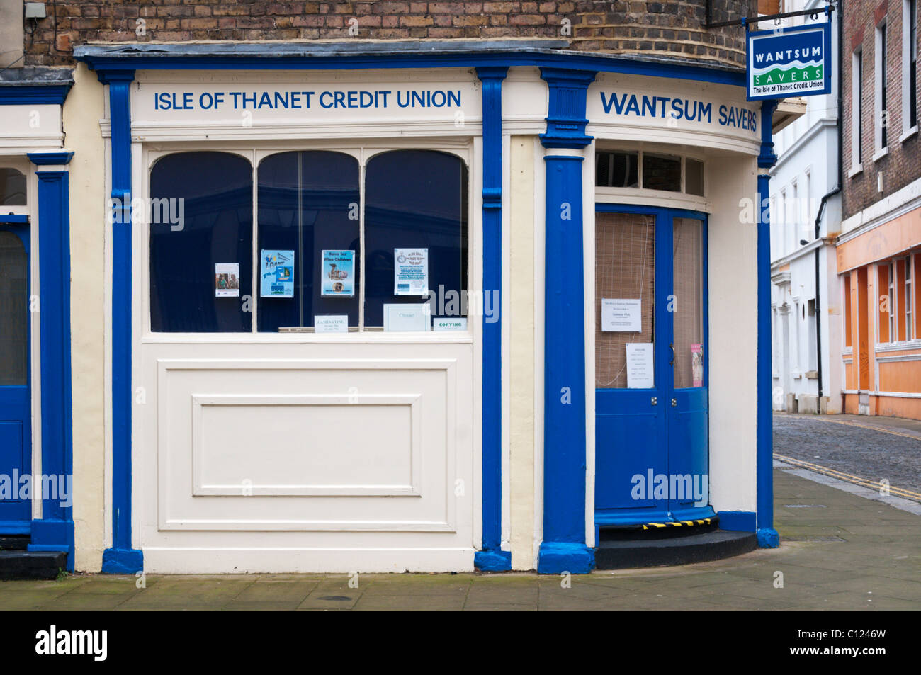 Isola di Thanet Credit Union nella città vecchia di Margate, Kent Foto Stock
