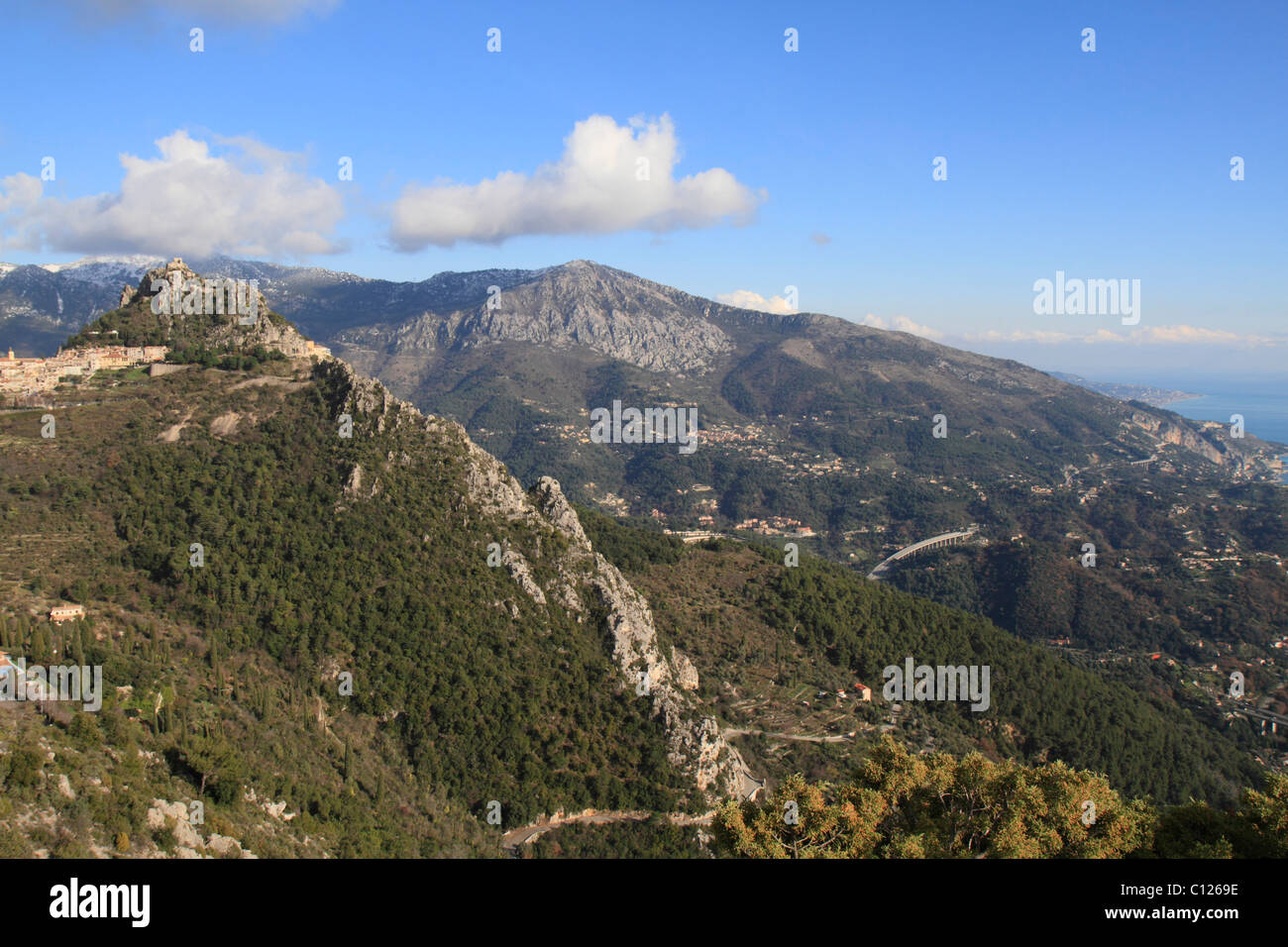Sainte-Agnès, il più alto villaggio di montagna sul Mediterraneo, Département Alpes Maritimes, Région Provence-Alpes-Côte d'Azur Foto Stock