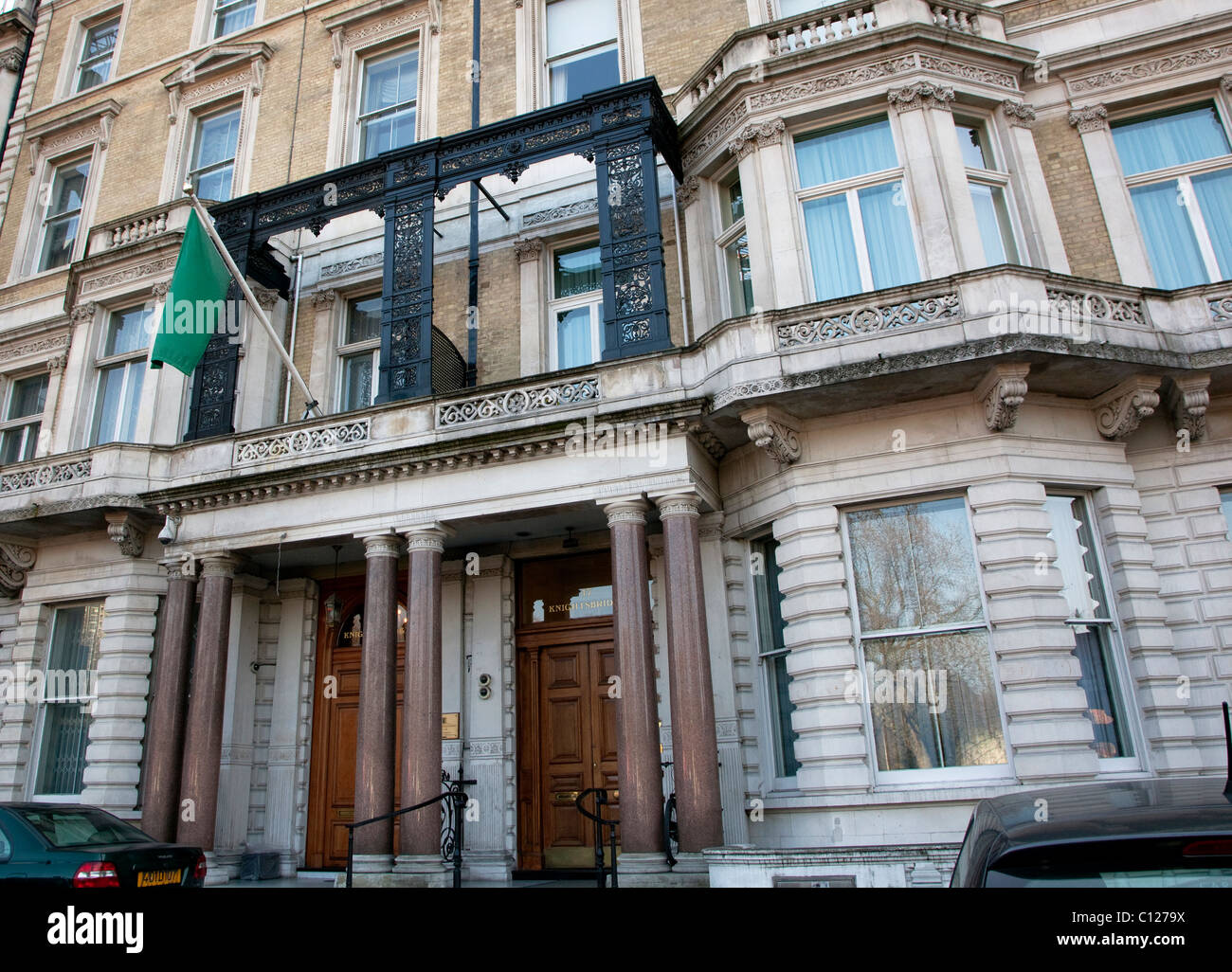 Ambasciata libica, Knightsbridge, Londra Foto Stock