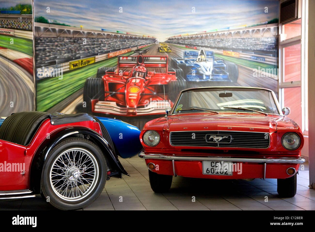 Autonoleggio, auto classiche, auto d'epoca, Cape Town, Western Cape, Sud Africa e Africa Foto Stock