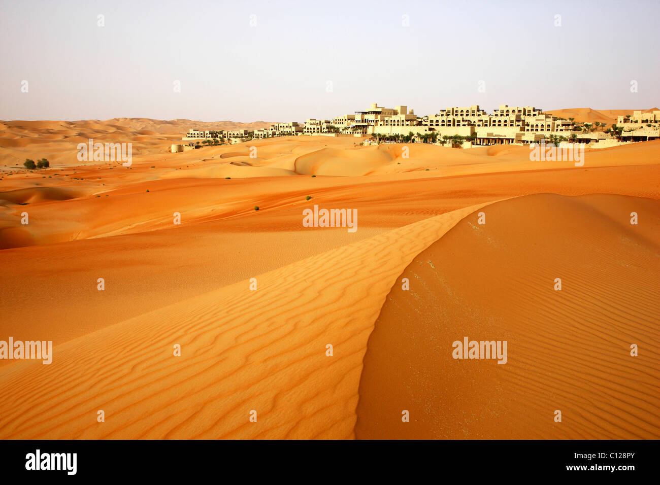 Anantara Qasr al Sarab, hotel resort di lusso hotel nel deserto, in Rub Al Khali desert, Empty Quarter, Abu Dhab Foto Stock