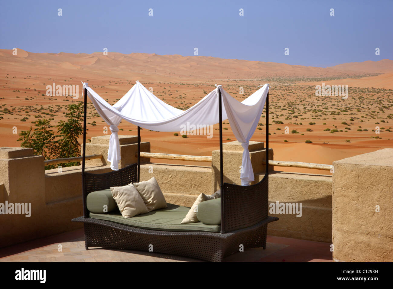 Anantara Qasr al Sarab, hotel resort di lusso hotel nel deserto, in Rub Al Khali desert, Empty Quarter, Abu Dhab Foto Stock