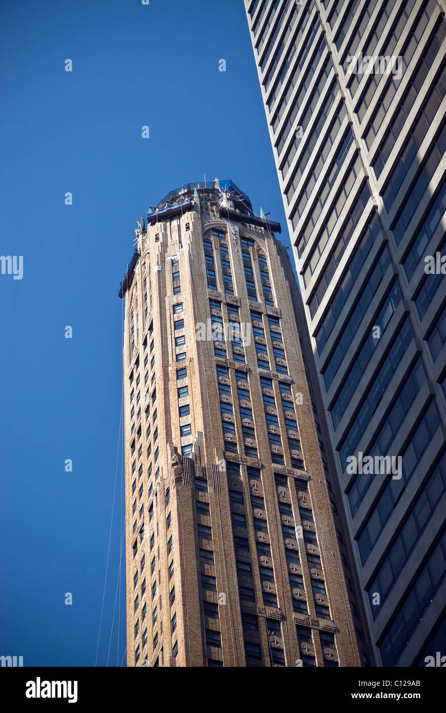 Edifici molto alti a Manhattan, New York City, Stati Uniti d'America Foto Stock