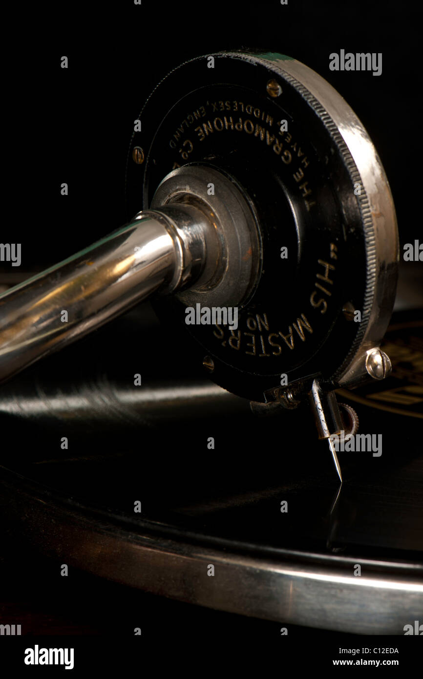 Grammofono stilo Foto Stock