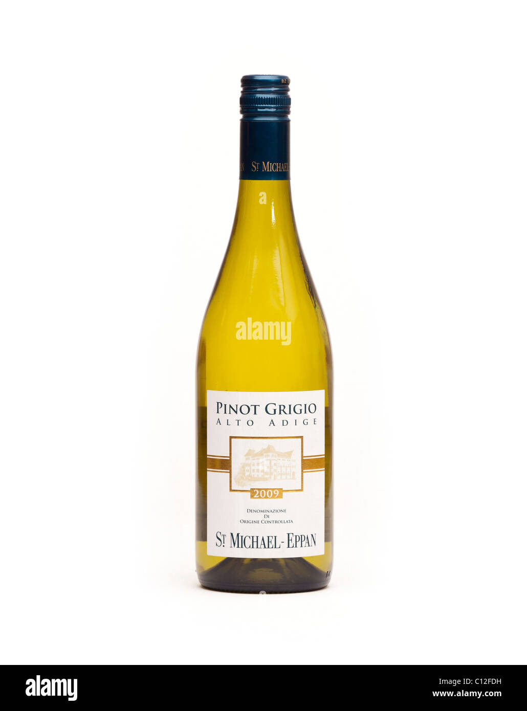 Bottiglia di Pinot Grigio vino bianco italiano da Alto Adige Foto Stock