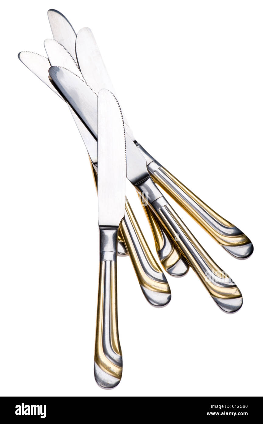 Oggetto su bianco - arnese da cucina coltello Foto Stock