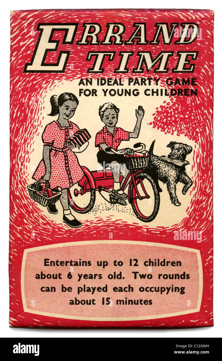 Vecchio childrens' party game, commissione censoria 'tempo', risalente al post World War II periodo di austerità, c. 1950 Foto Stock