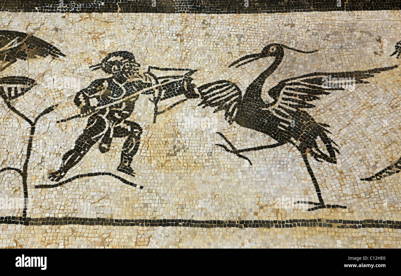 Roman mosaici pavimentali a Italica, Siviglia, Spagna Foto Stock