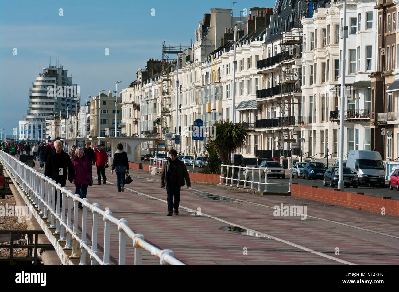 Lungomare di Hastings East Sussex England Foto Stock