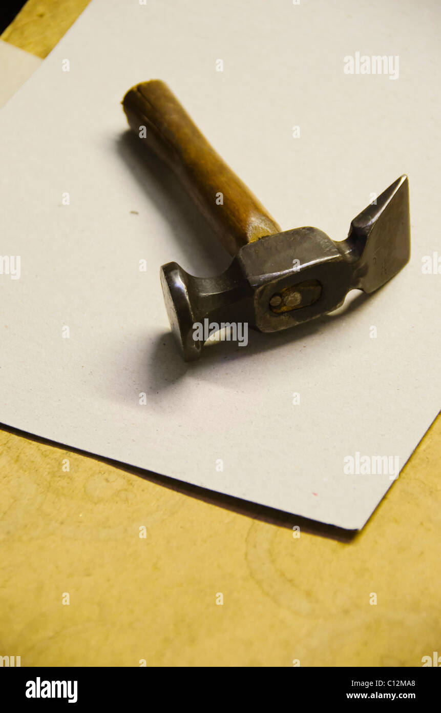 Regno Unito, Bristol, close up del martello da carpentiere Foto Stock