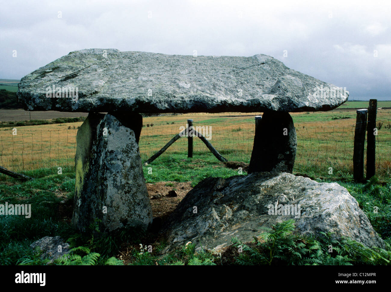 Re Artù, Quoit Lleyn Peninsula, Gwynned, Galles gallese preistoria preistorica tomba megalitica tombe in pietra permanente di pietre REGNO UNITO Foto Stock
