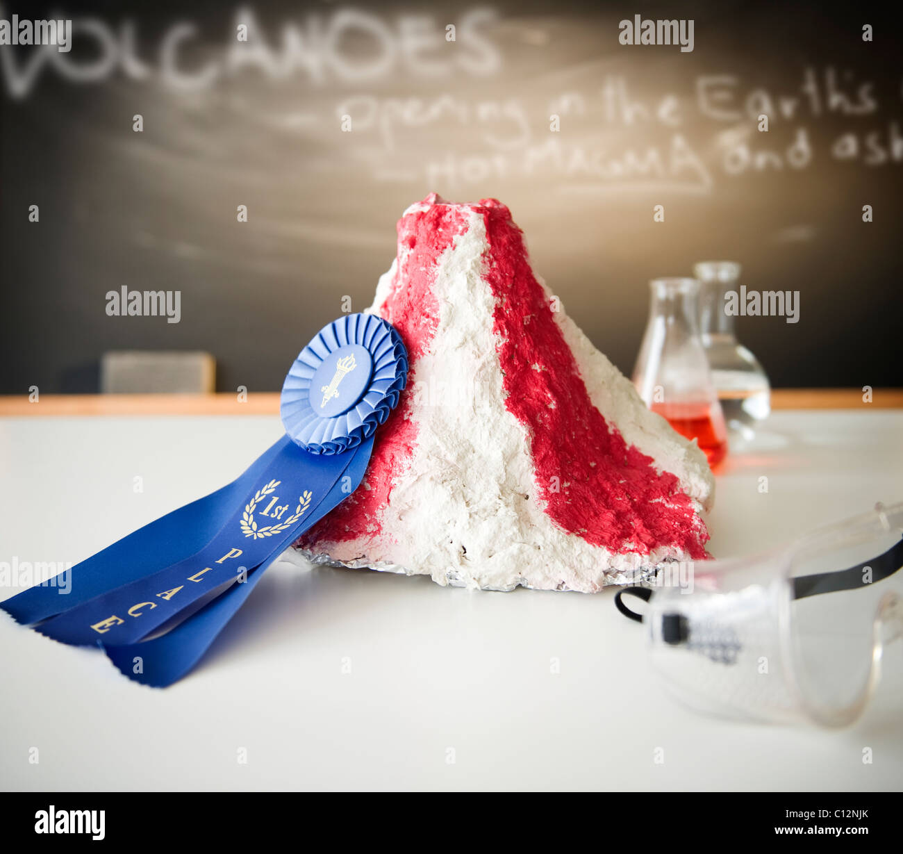 Stati Uniti d'America, New Jersey, Jersey City, chiusura del modello con nastro di aggiudicazione Foto Stock