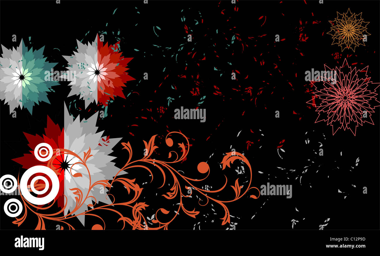 Arte immagine astratta in colore nero Foto Stock