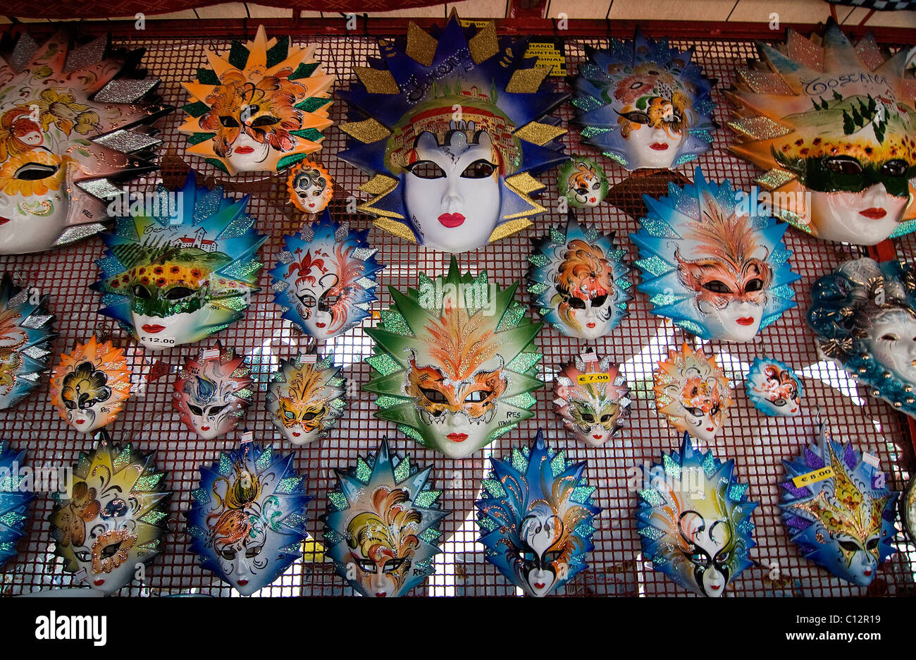 Veneze Carnevale Maschere, Firenze, Italia Foto Stock