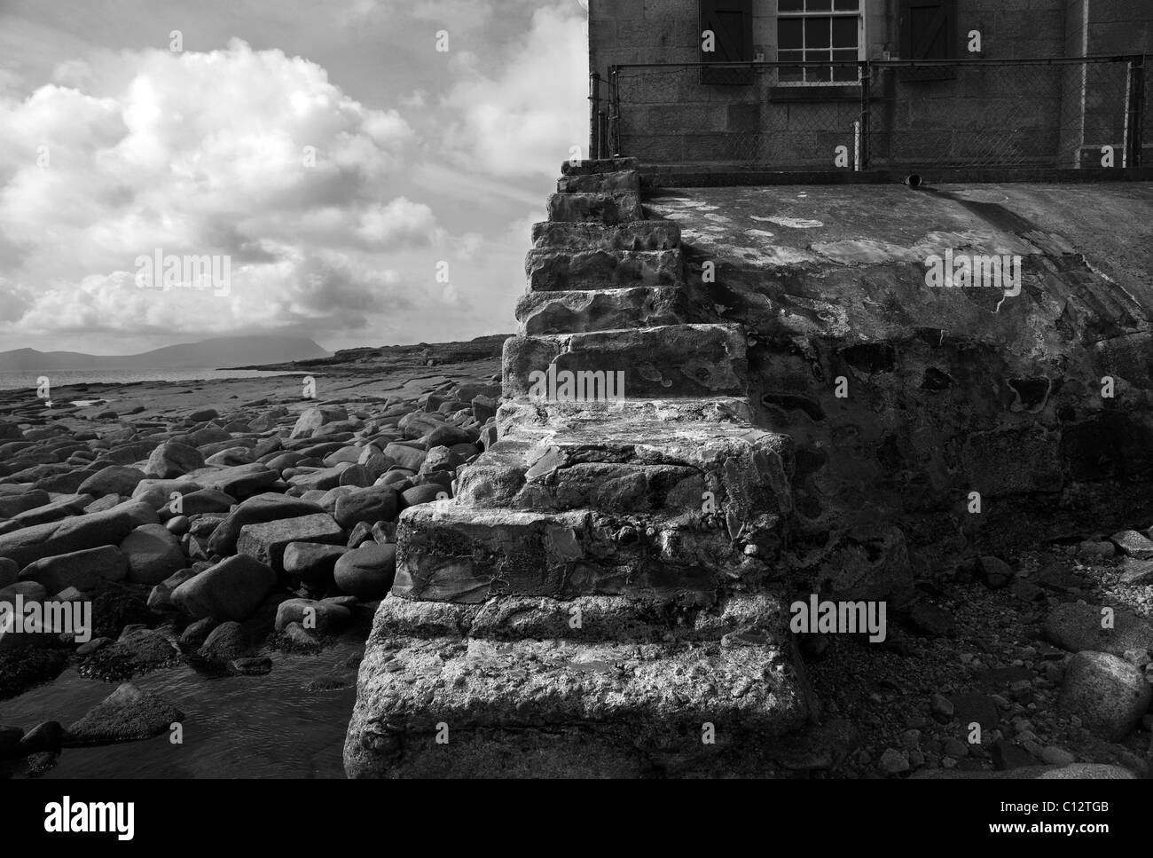 Blacksod Faro sulla penisola di triglie, County Mayo, Irlanda Foto Stock