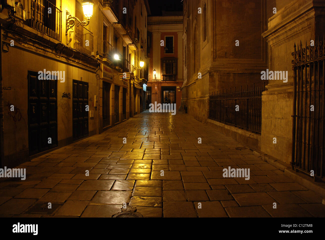 Pasiegas square e la Cattedrale di Granada, Andalusia, Spagna Foto Stock