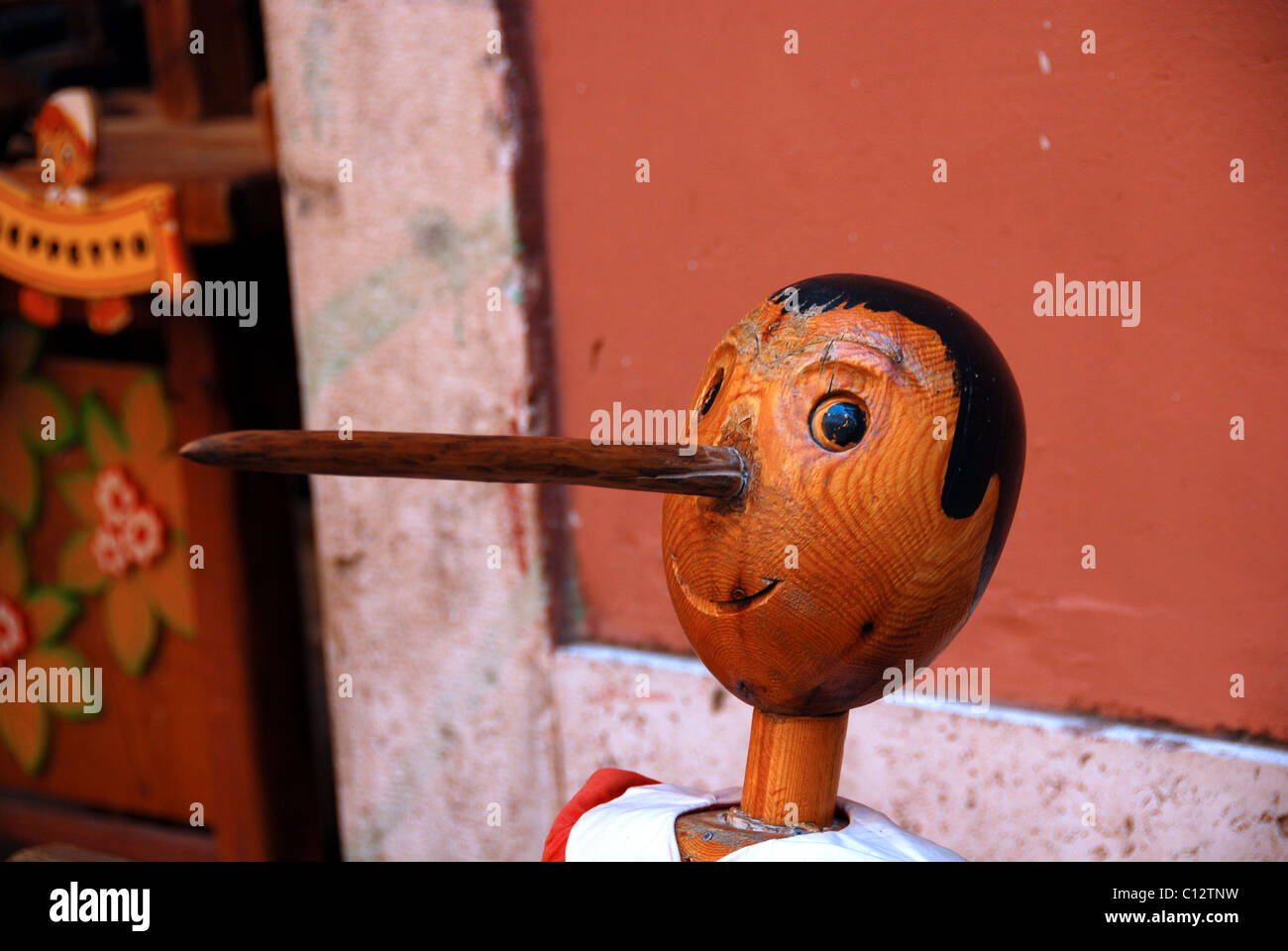 Legno Puppet, Pinocchio, Roma, Italia Foto Stock