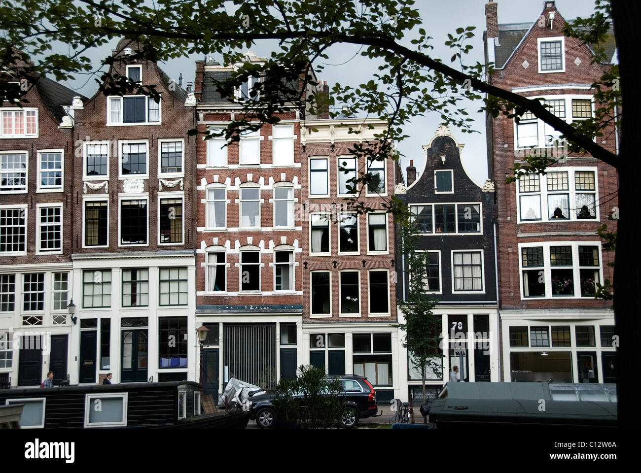 Costruzione di esterni in Amsterdam, Olanda Foto Stock